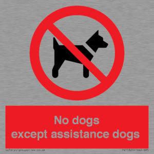 No dogs except assistance dogs